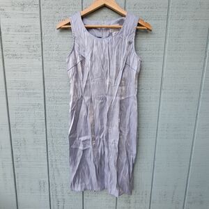 90s Shimmery Shell Sheath Dress sz 6 Lavender Purple Old Money Preppy Lux